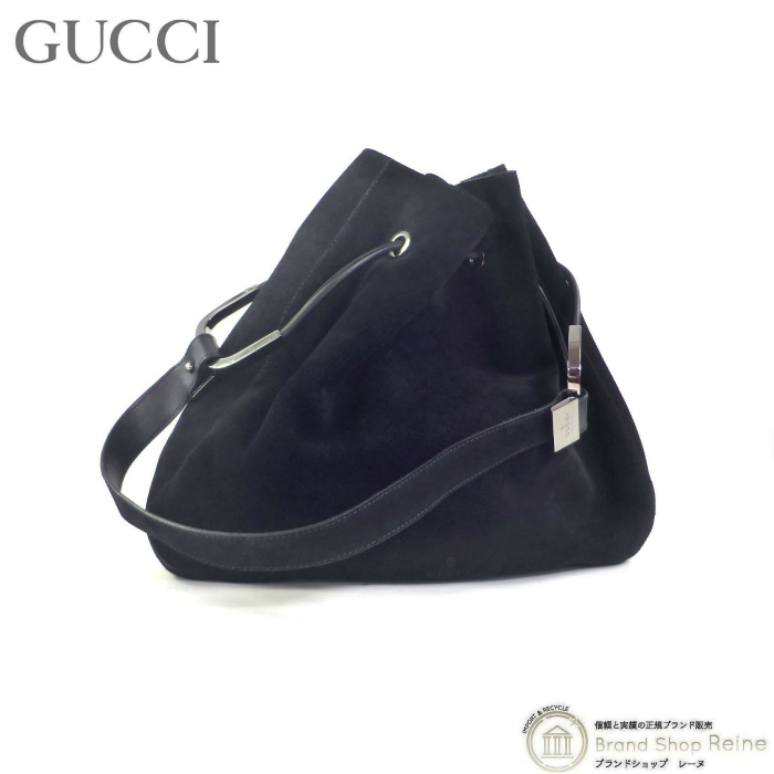 グッチ (GUCCI) スェード 肩掛け ショルダー バッグ 001・3746 ブラック(中古)拍卖