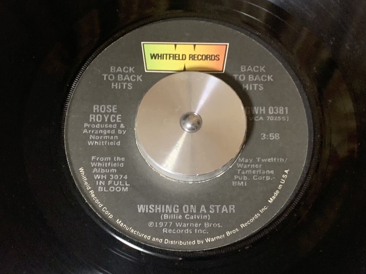 ROSE ROYCE ♪WISHING ON A STAR 7インチ 45拍卖