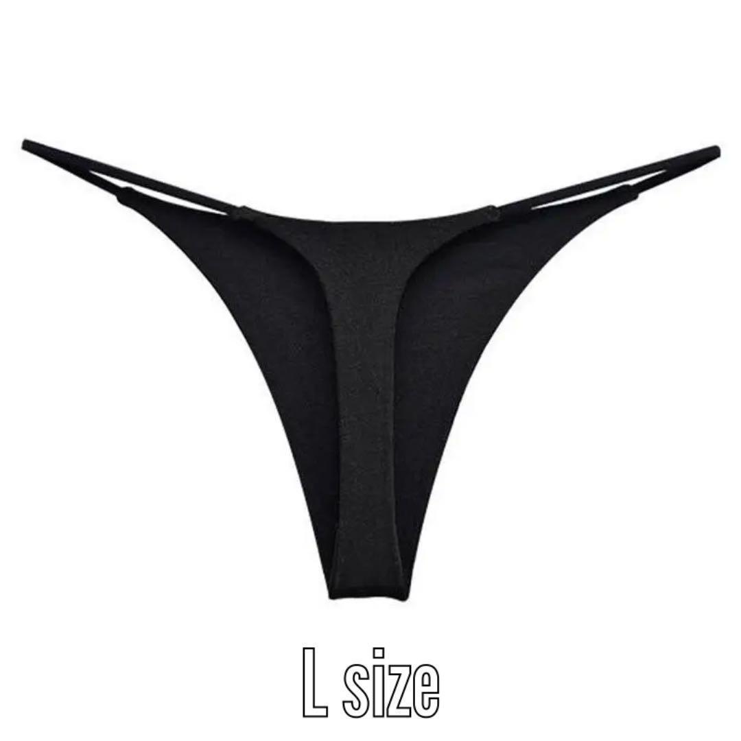 N-20B.set割 コットンTバックショーツ レディース ブラック L拍卖
