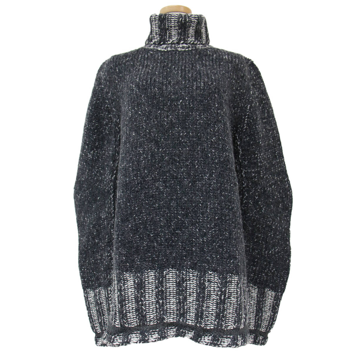 MM6 Maison Margiela エムエムシックス メゾンマルジェラ ニット セーター グレー系 S タートルネック オーバーサイズ トップス拍卖