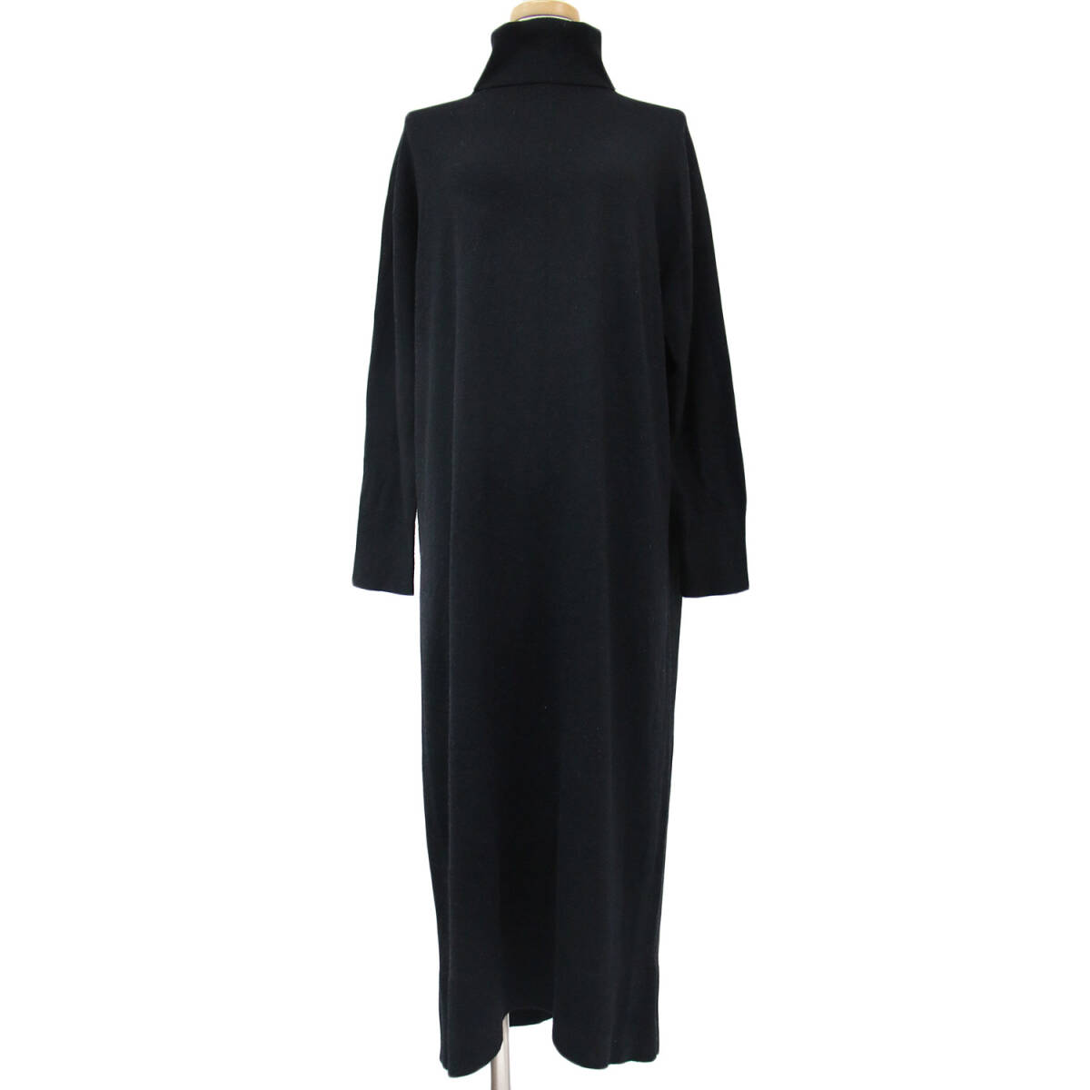 SLOBE IENA スローブ イエナ ワンピース ブラック 黒 ニット ロング丈 長袖 タートルネック ホールガーメント ハイゲージ ウール 日本製拍卖