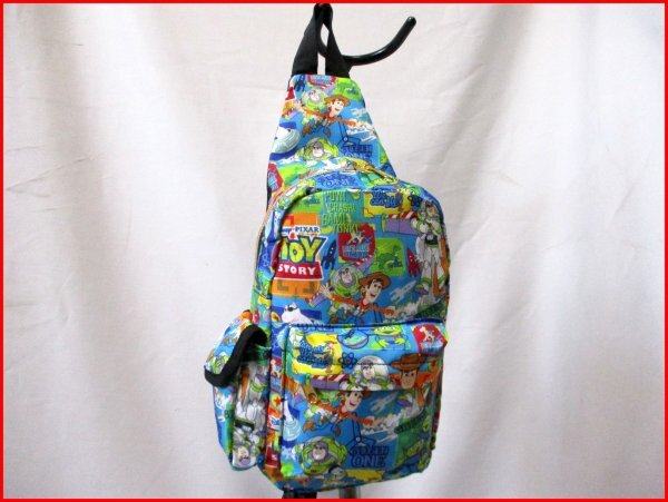 TOY STORY/トイストーリー◇子供用ボディバッグ キッズ 総柄プリント 背当てメッシュクッション付 軽量 H36cm拍卖