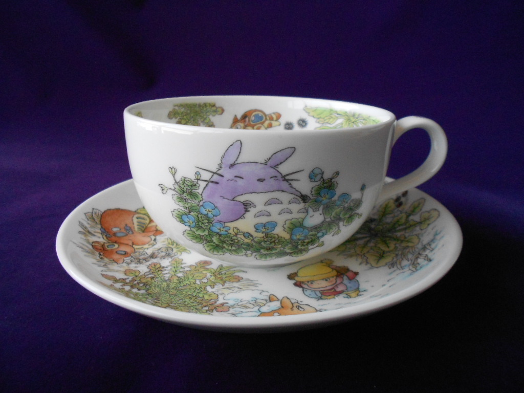 ノリタケ! ☆となりのトトロ・ミルクティーカップ&ソーサー(おおいぬのふぐり)☆ 新品 紅茶 珈琲 ミルク ラテ エスプレッソ ギフト拍卖