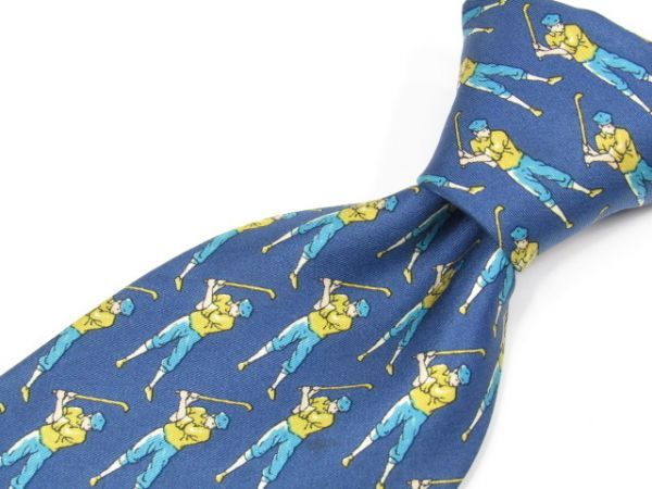 dunhill(ダンヒル) シルクネクタイ ゴルファー柄 イタリア製 843337C281R16拍卖