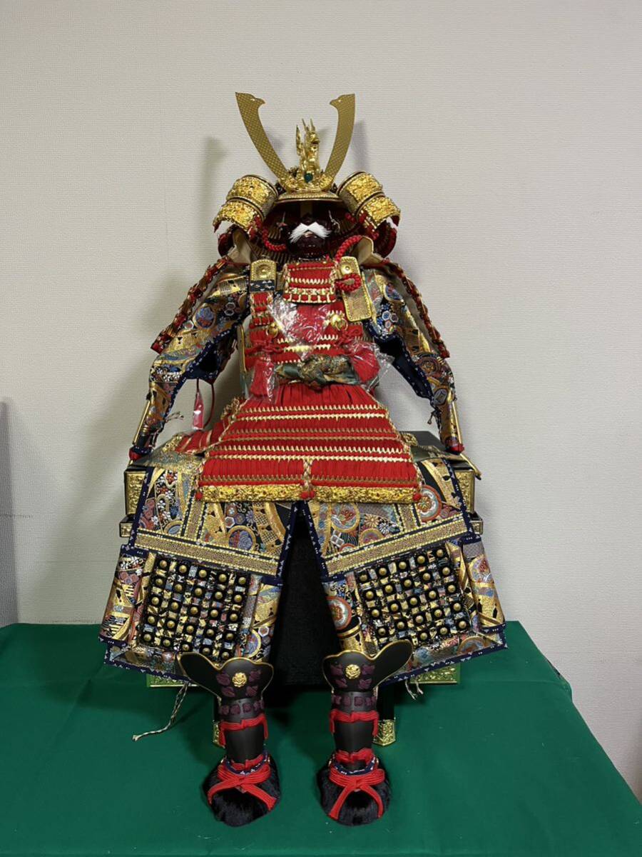 京甲冑 雅峰作 寿祥赤 時代甲冑 兜飾り 鎧飾り 端午の節句 五月人形 武者人形 こどもの日 コレクション 置物 20240407-18拍卖