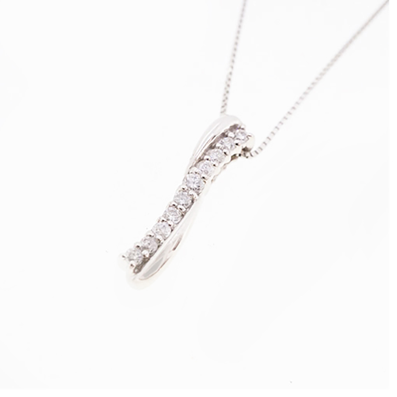 【jv362】ダイヤモンド ネックレス/0.1ct/Pt950 プラチナ/未使用拍卖