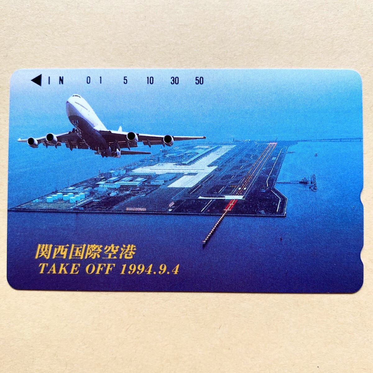 【未使用】航空機テレカ 50度 関西国際空港 TAKE OFF 1991.9.1拍卖
