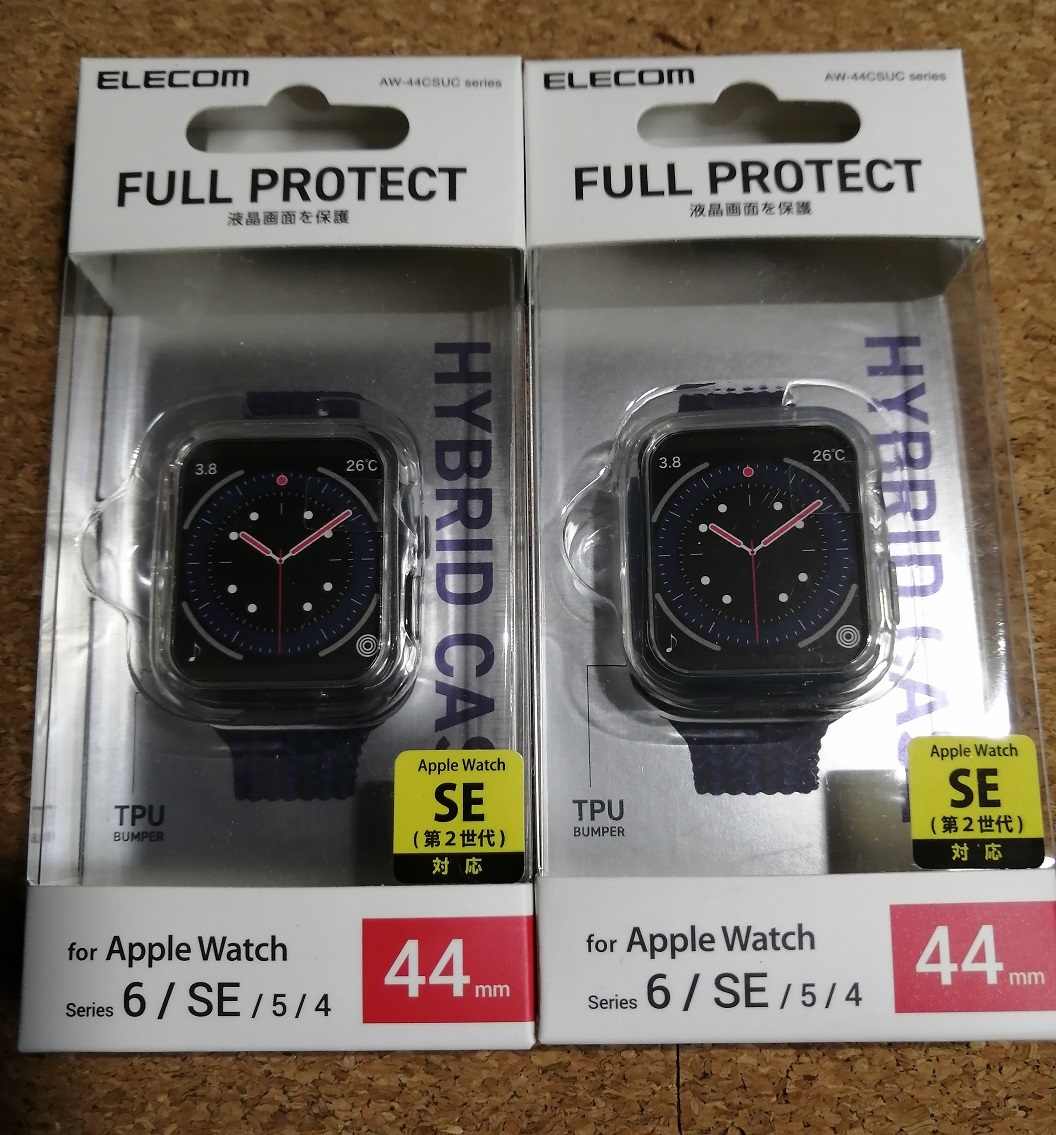 【2個】エレコム Apple Watch 44mm フルカバーケース ハイブリッド クリア AW-44CSUCCR 4549550207454 拍卖