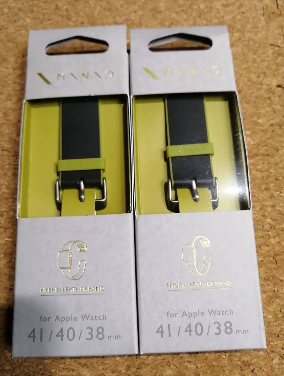【2本】エレコム Apple Watch 41/40/38mm MINIO レザーバンド スモーキーブラック×オリーブグリーン AW-41BDMNOBK 4549550269902 拍卖