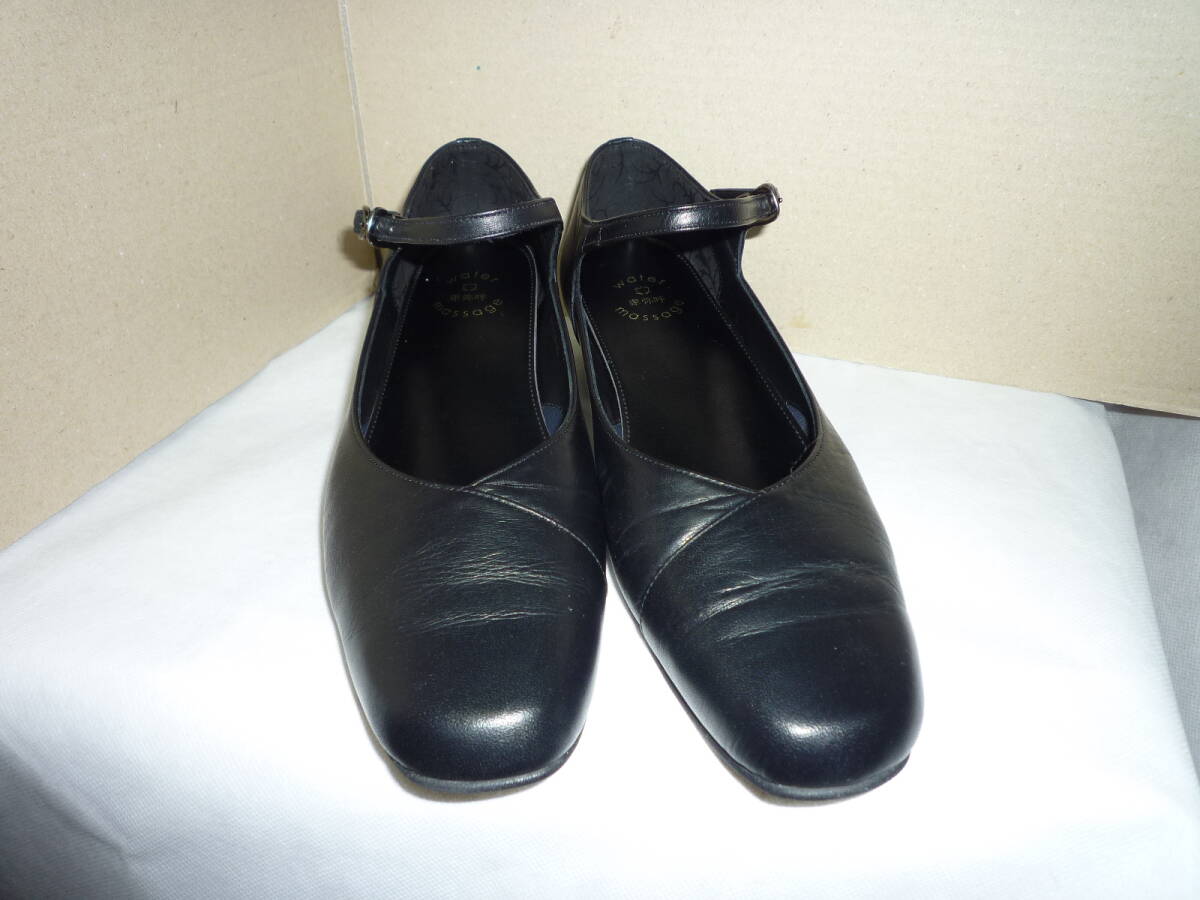 ◆超美品!卑弥呼(warer massage)の定番系ワンストラップパンプス黒24cm◆622104拍卖