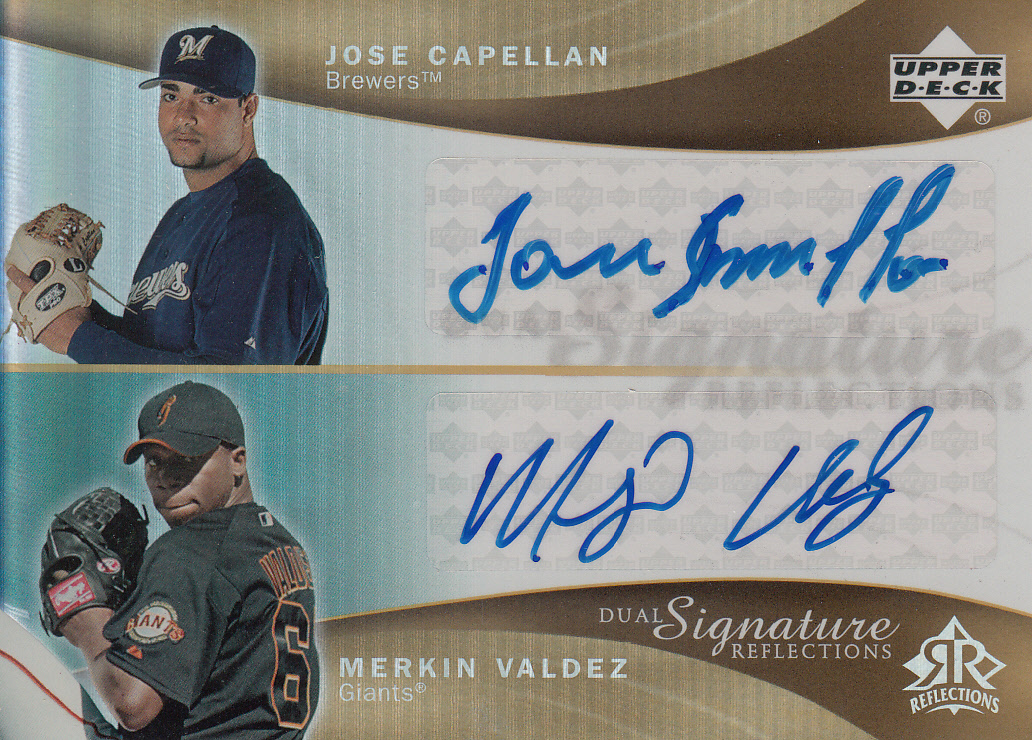 2005 UD REFLECTIONS 'JOSE CAPELLAN&MERKIN VALDEZ' DUAL Signature拍卖