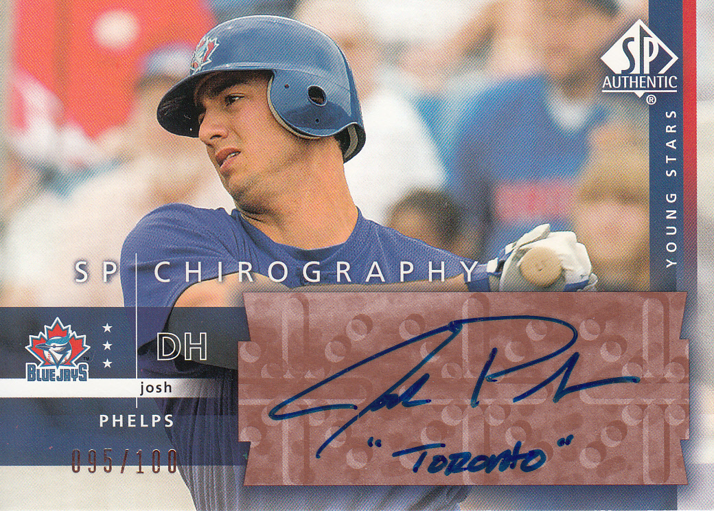 2003 UD SP AUTHENTIC 'JOSH PHELPS' SP CHIROGRAPHY /100拍卖