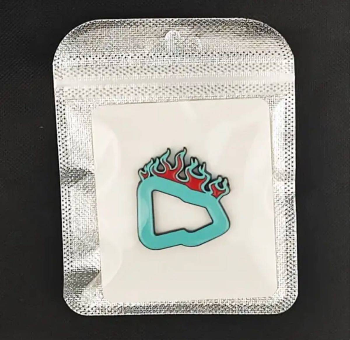 ニューエラ キャップ用 バッジ ファイヤーパターン ブルー拍卖