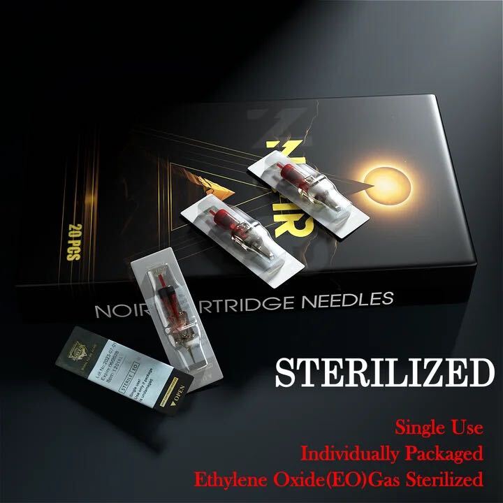 タトゥー カートリッジ 3本針 スジ針 20個入り NOIR拍卖