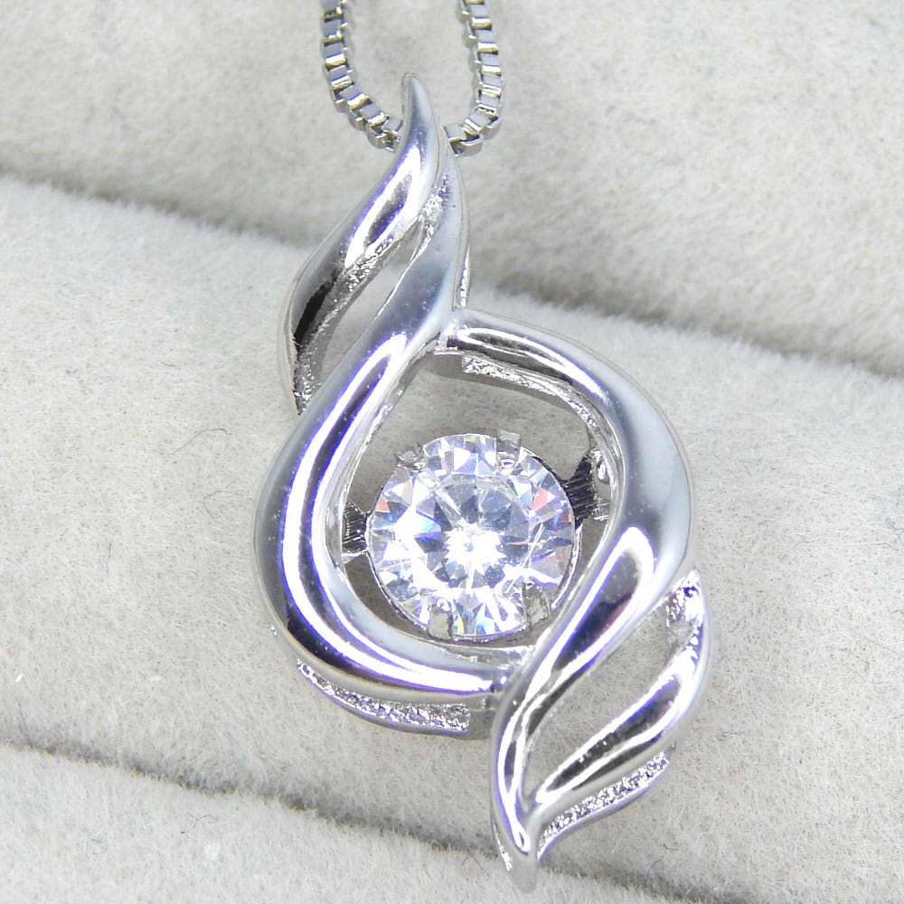 残り1点★新品★送料無料 レディース フェザー ジルコニア 3A高級CZダイヤモンドペンダント ネックレス 限定 シルバー925 プラチナ仕上拍卖