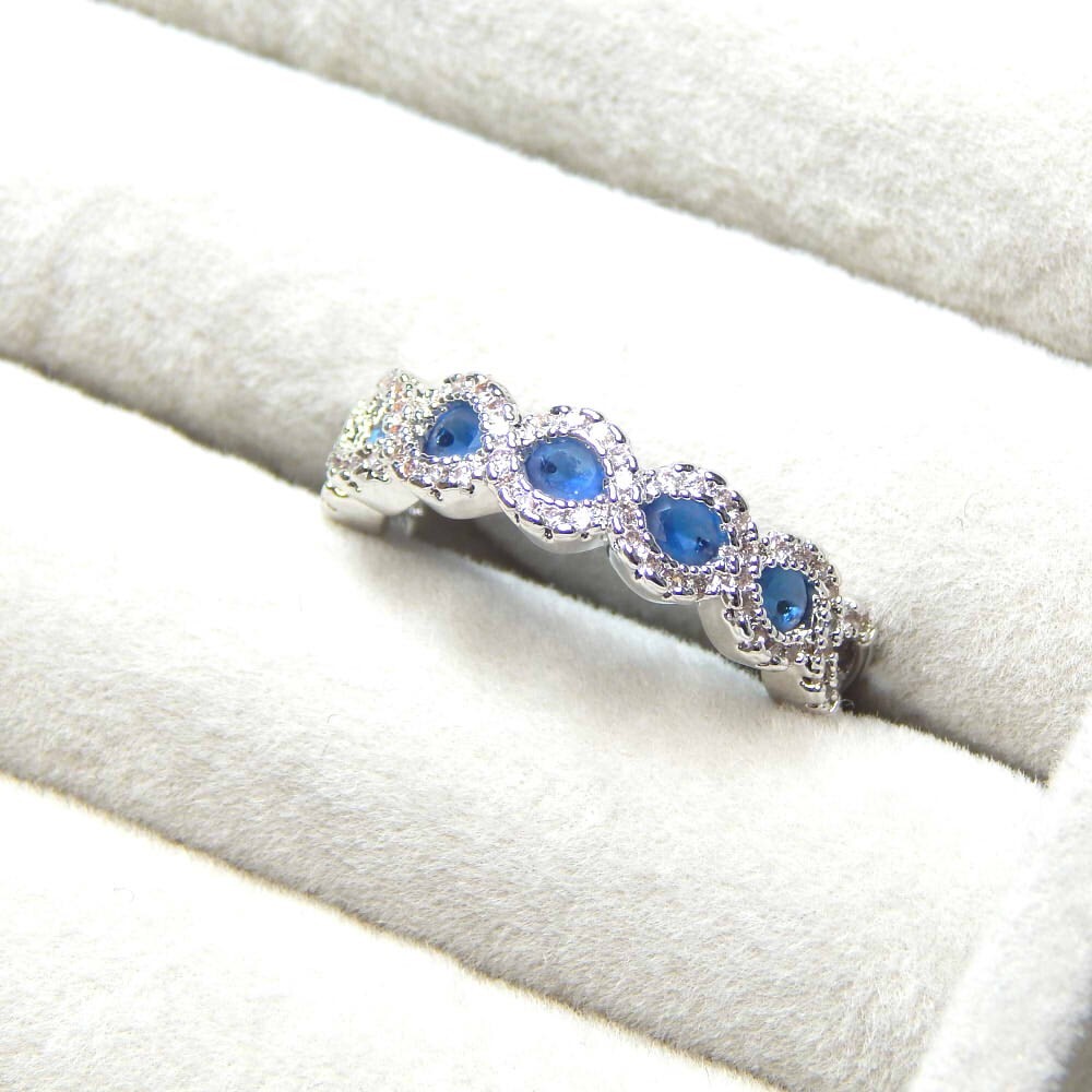 残り1点★新品★送料無料 極上の逸品 絢爛 豪華 希少品 レディース 限定 14号 サファイアCZダイヤモンドリング 指輪 超美品 ジルコニア拍卖