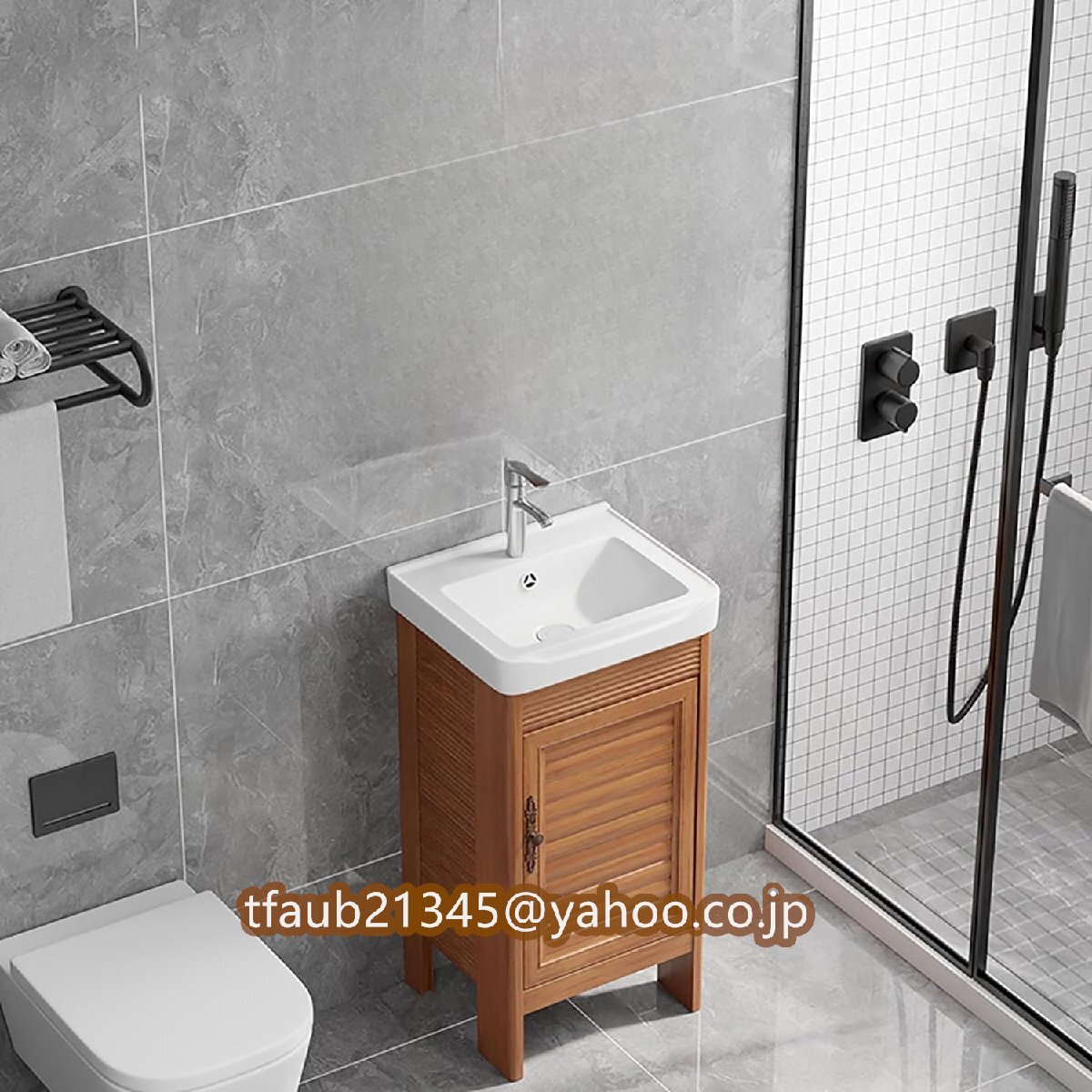 洗面台 洗面化粧台 洗面ボウル 流し台 キッチンシンク 簡易流し台 ホットおよびコールド蛇口付き キッチンシンク 高さ 51×36×80cm拍卖