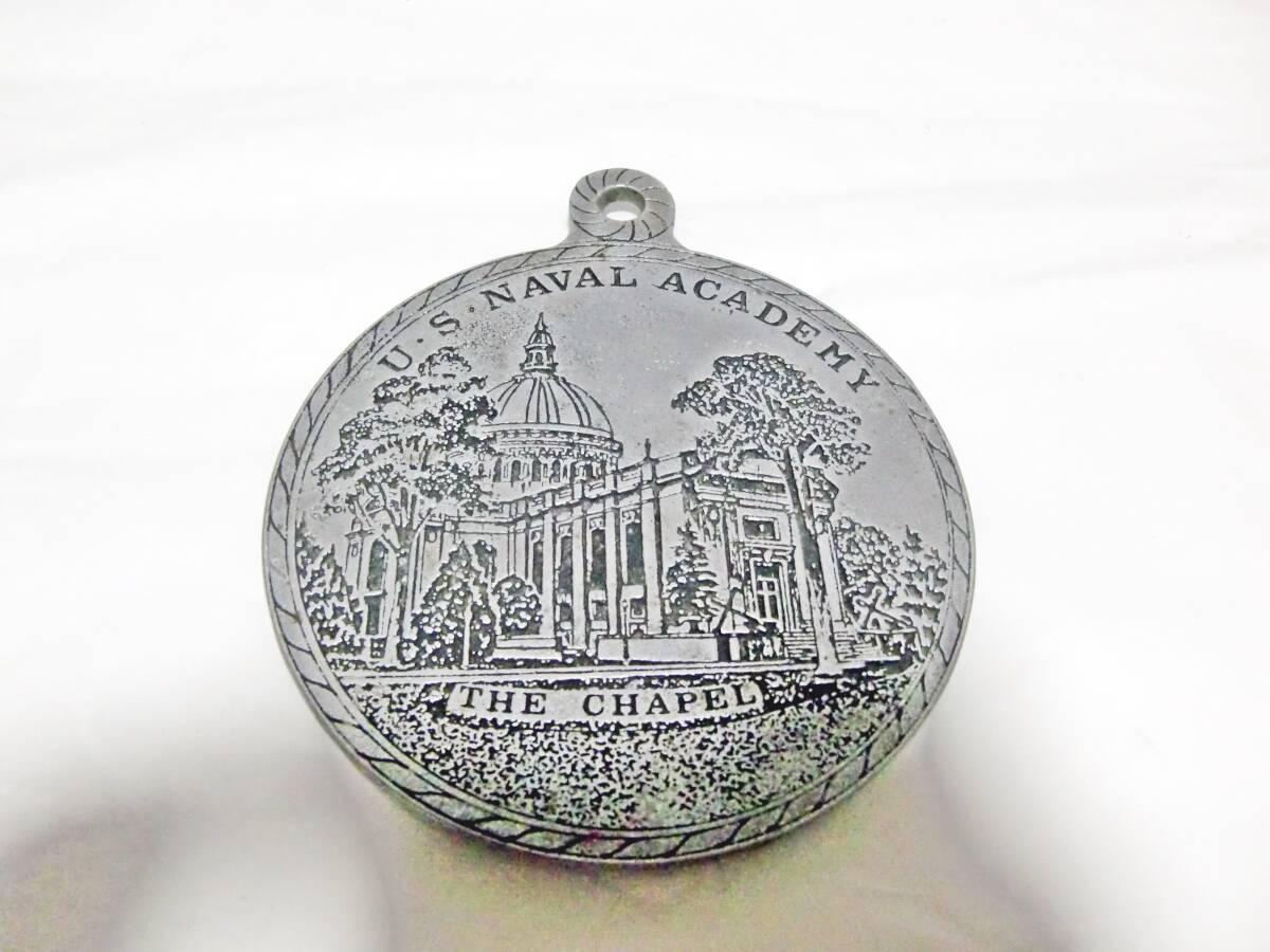 USED アメリカ製 USネイビーアカデミー 記念プレート 壁飾り Columbia PA Cast Craft US Naval Academy Annapolis MD Chapel Pewter Trivet拍卖