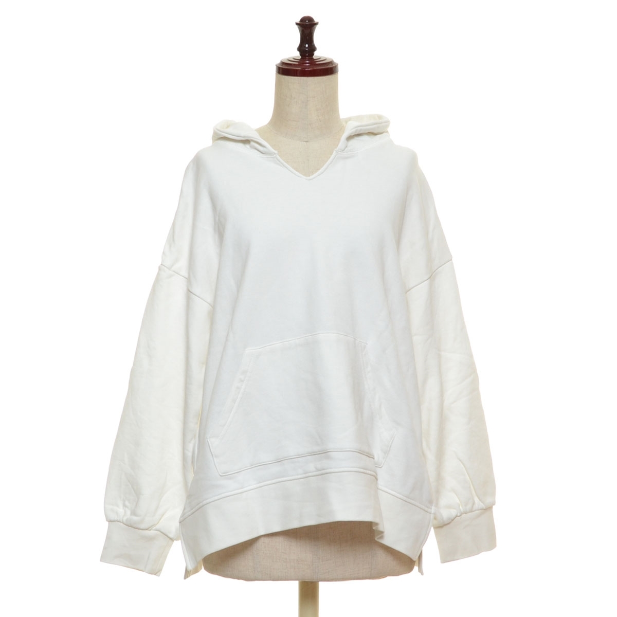 □381570 SIMPLICITE シンプリシテェ B.C STOCK ベイクルーズ ■スウェット ハイゲージウラケフードパーカー 20SS レディース ホワイト拍卖