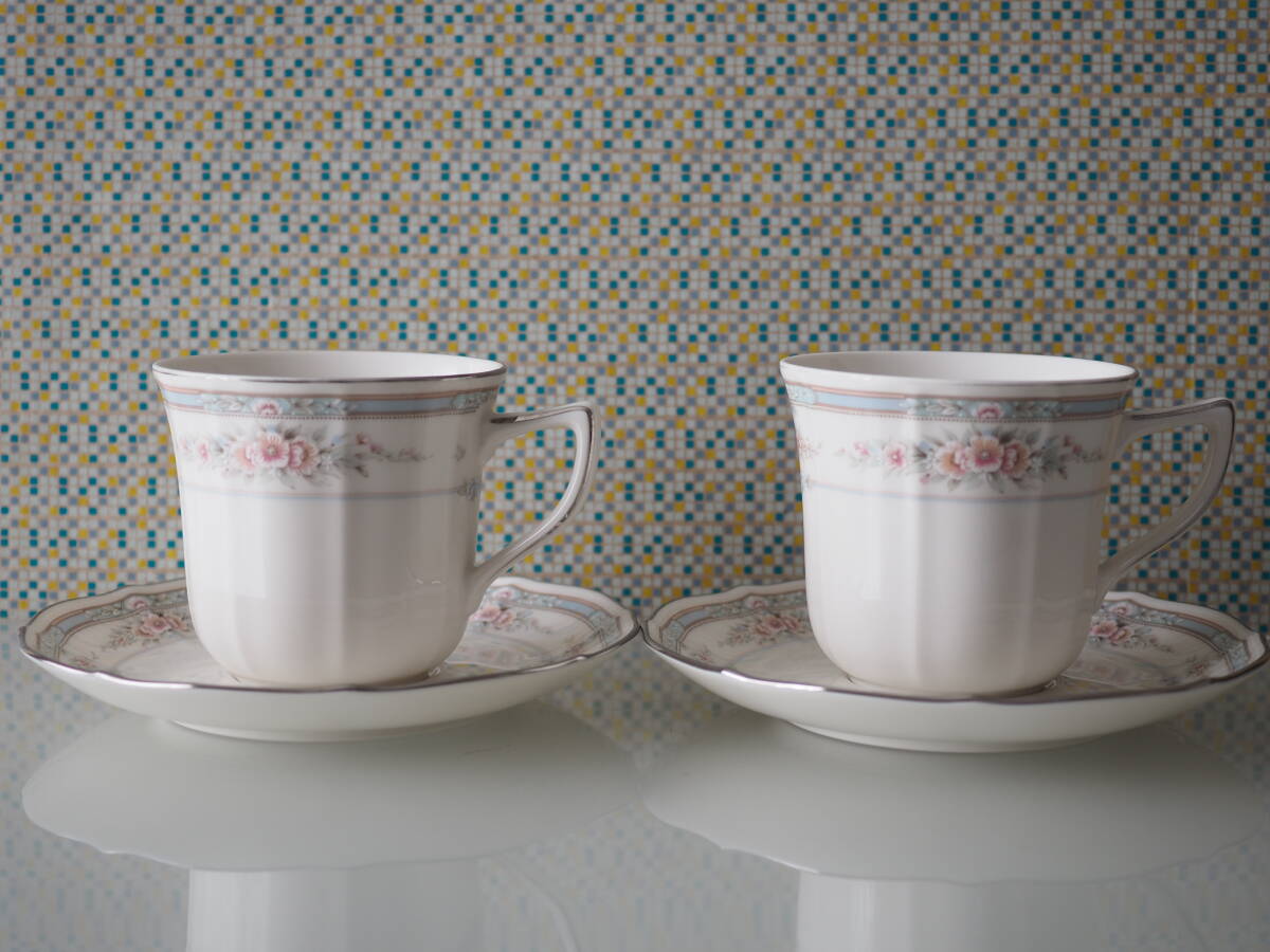 【Noritake Ivory China】ノリタケ ロスチャイルド 2客 カップ&ソーサー ROTHSCHILD 難あり拍卖