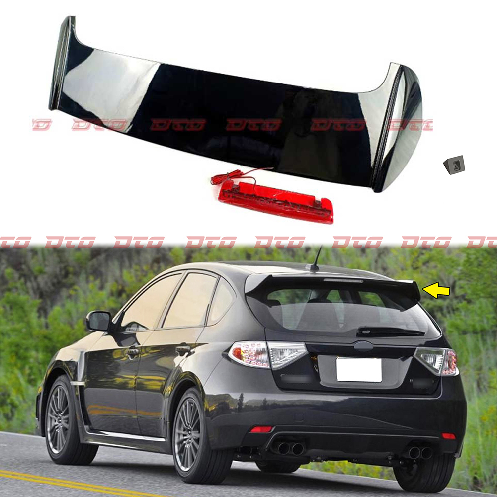 【即納品】STI Type インプレッサ WRX STI (GR) 5ドア ハイマウントストップランプ付 ルーフスポイラー リヤスポイラー 素地 2008-2014拍卖
