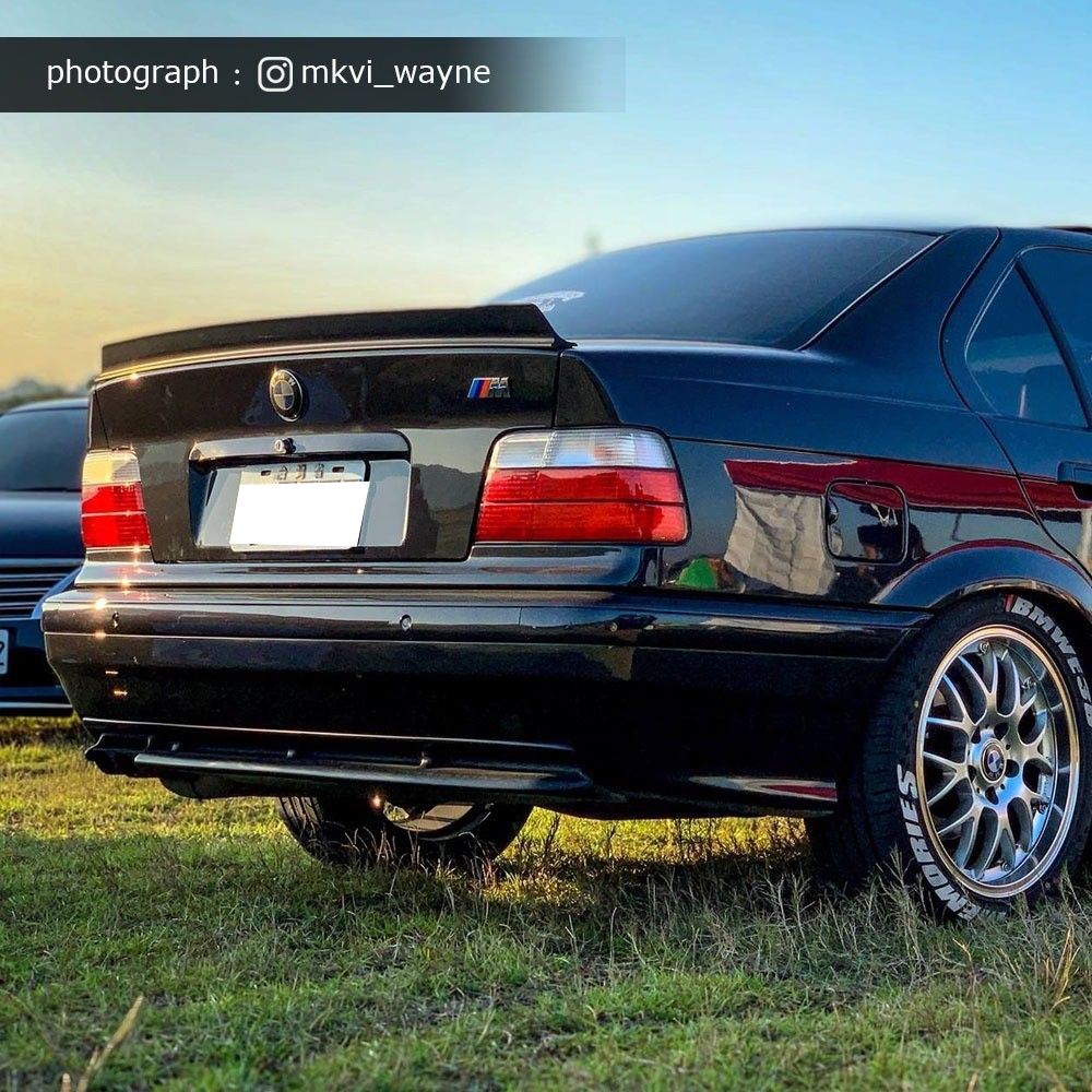 【何色でも塗装可能】LRS Type BMW E36 3シリーズ セダン 塗装費込 リア トランクスポイラー ウィングスポイラー 1991-1999拍卖