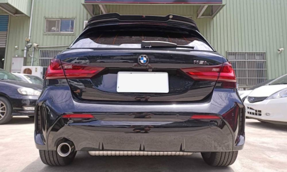 カーボントランクスポイラー 2019-2024 BMW 1シリーズ M135i/Mスポーツ F40 ハッチバック リアルーフスポイラー L TYPE リアルカーボン製拍卖