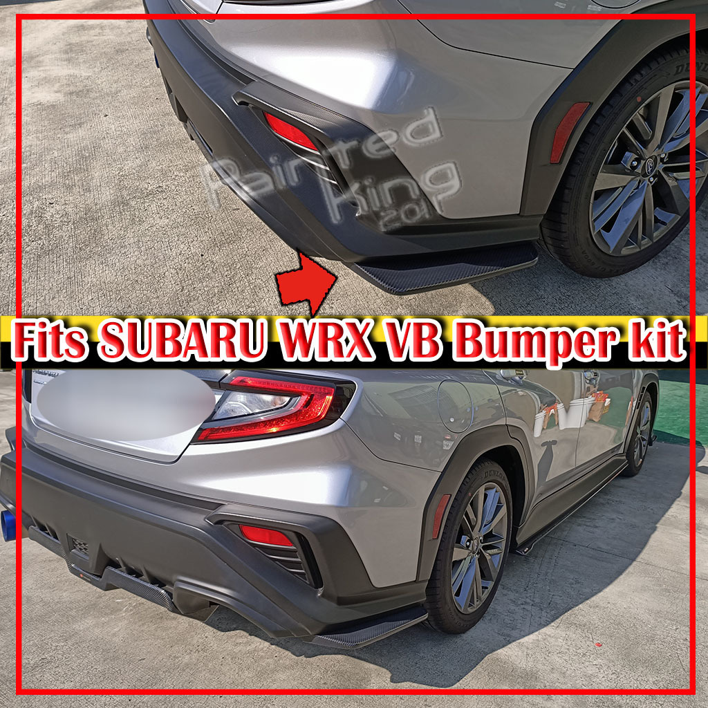 カーボンパンバースポイラー 2022-2024 スバル WRX S4 VB系 セダン リアサイドスプリッタースポイラー 左右セット リアルカーボン製拍卖