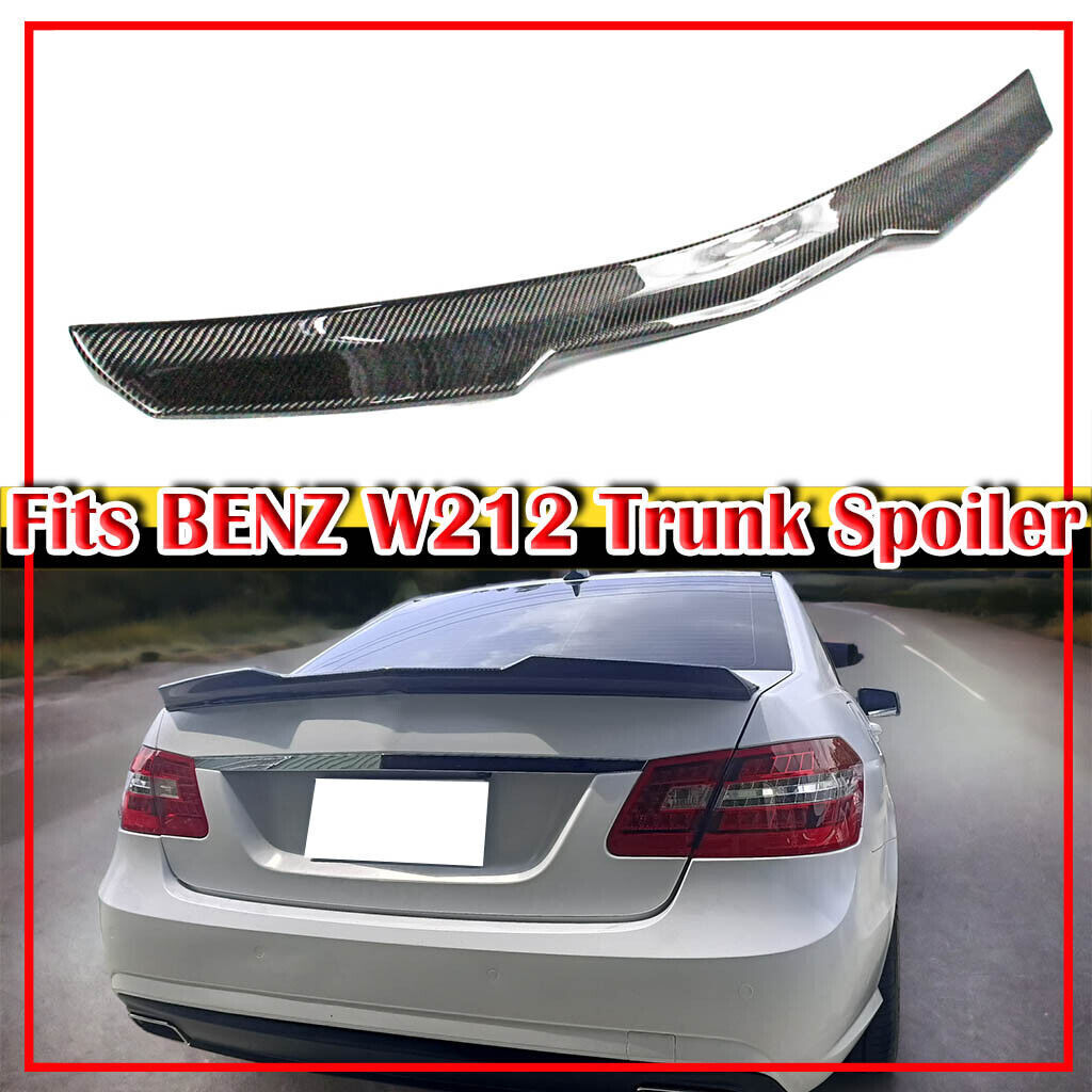 カーボントランクスポイラー 2010-2016 ベンツ BENZ Eクラス W212 セダン ウイング リアスポイラー V TYPE リアルカーボン製拍卖