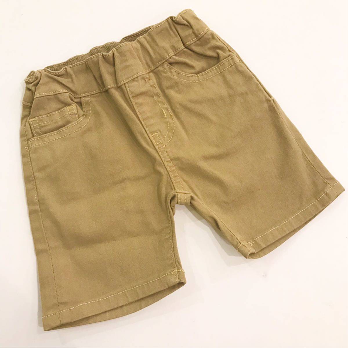 【新品未使用】オーシャン&グラウンド ocean&ground ハーフパンツ ベージュ ウエストゴム キッズ 80cm ショートパンツ ボトムス 短パン拍卖