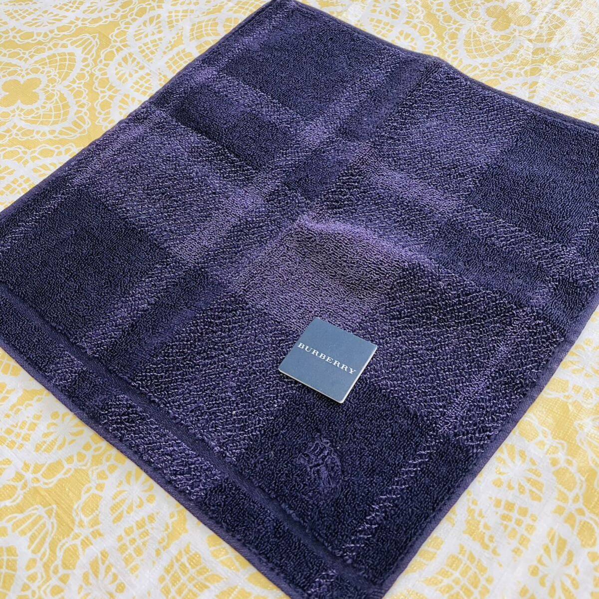 新品/BURBERRY/タオルハンカチ/正規品/バーバリー/綿100%/未使用/即決/匿名発送/ノバチェック/ハンドタオル/Y/メンズ/紳士/ホースマーク/紫拍卖