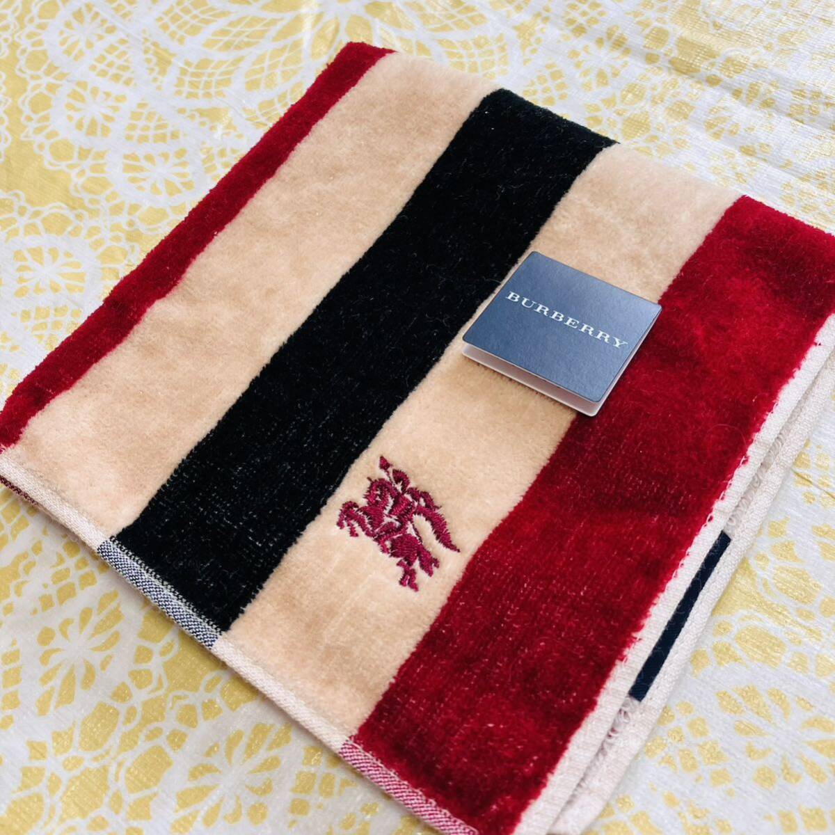 【人気柄】新品/BURBERRY/大判タオルハンカチ/正規品/バーバリー/綿100%/未使用/即決/ホースマーク/ハンドタオル/レディース/日本製/赤拍卖