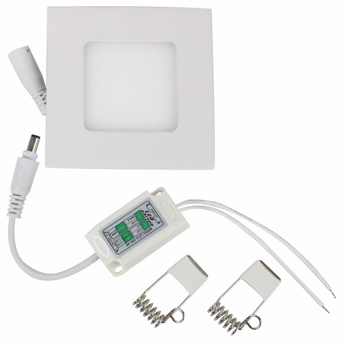 超薄型 LED パネル 3w 12V/24V 6500K ルームランプ 照明 LED照明 薄型照明 天井 パネル照明 キャンピングカー 船 電気拍卖