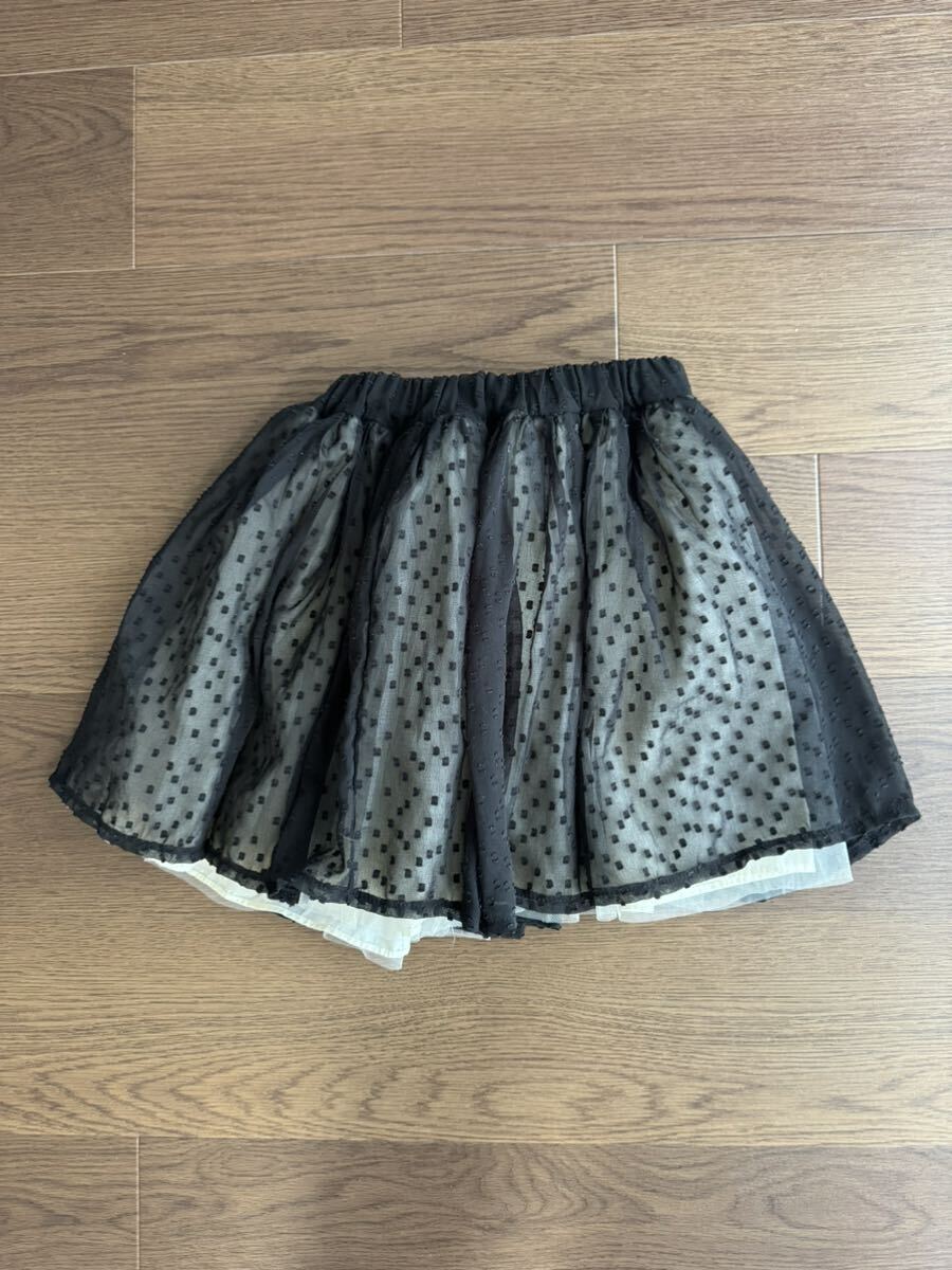 Rora チュールドットスカート130サイズ双子②拍卖