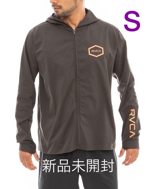 サイズS 黒/オレンジRVCA ラッシュガードVENT LS SURF拍卖