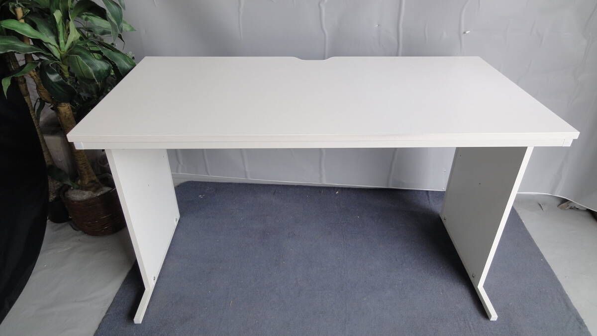 ひ610.デスク シンプル PCデスク 木製 オフィスデスク ワークデスク 作業台 ホワイト 組立式拍卖