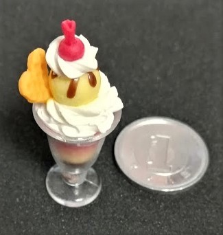 ミニチュア★パフェ★チェリー&ハートクッキー★シルバニアやリカちゃんハウスにも★ドールハウス★リアル★拍卖