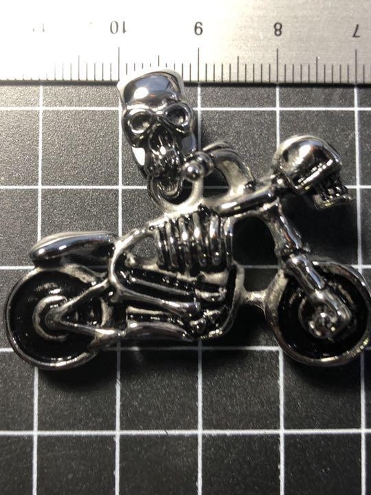 ペンダント★スカル★バイク★ガイコツ★チョッパー拍卖