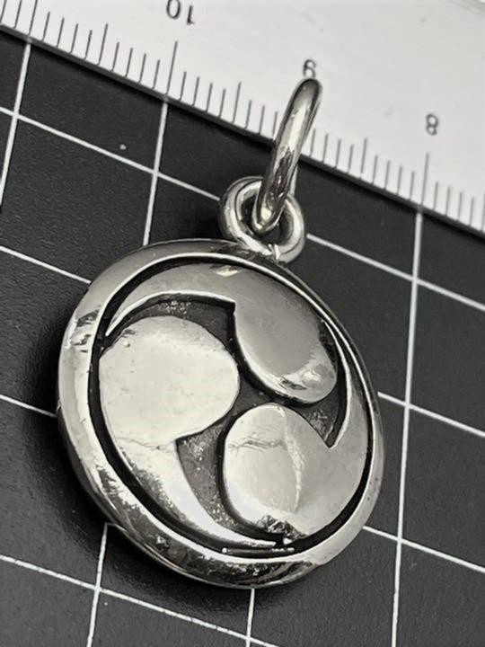 家紋ペンダント★キーホルダー★丸に左三つ巴★小サイズ拍卖