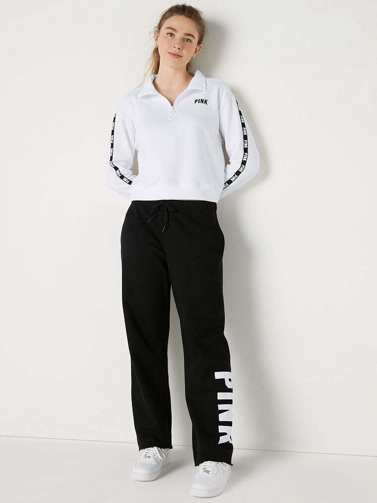 値下げ★日本未上陸アメリアで大人気ブランドヴィクトリアシークレット VICTORIA SECRET PINK 新品ロングパンツ裏起毛で温かいM切手拍卖