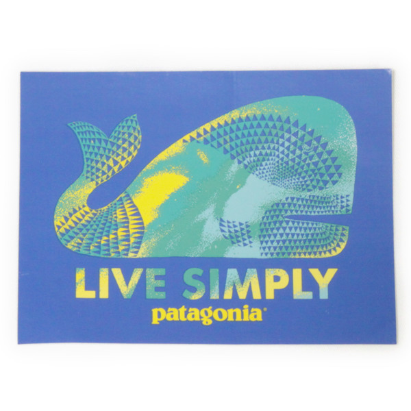 パタゴニア リブシンプリー ステッカー PATAGONIA LIVE SIMPLY STICKER 新品 シール 正規品 くじら クジラ 鯨 カザマ ナオミ 即納拍卖