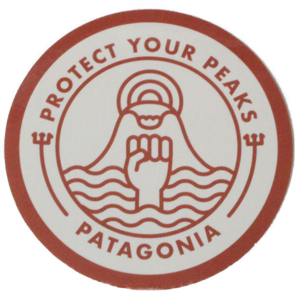 パタゴニア ピークプロテクター バッジ ステッカー 光沢 Patagonia STICKER PROTECT YOUR PEAKS プロテクト シール カスタム ネコポス 新品拍卖