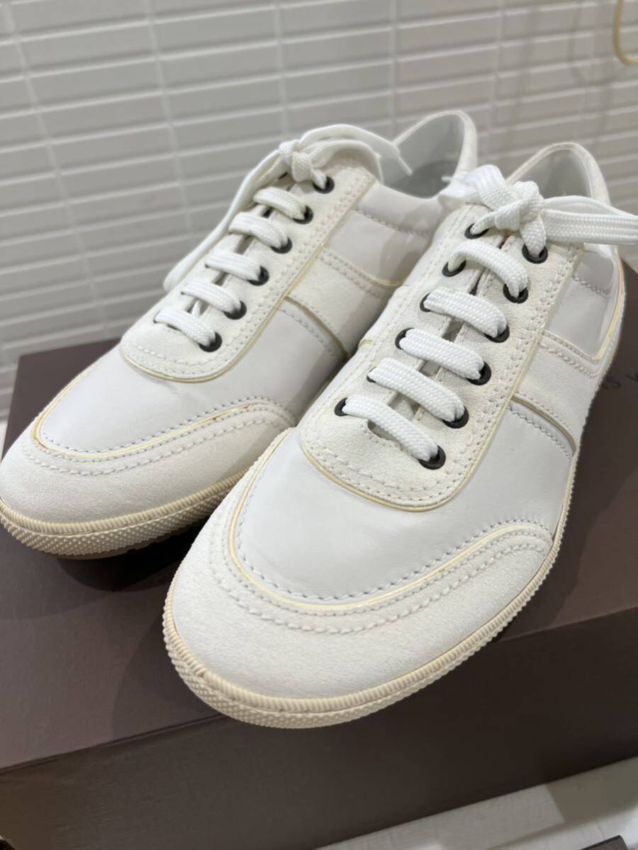 ルイヴィトン Louis Vuitton レザー スニーカー ホワイト 白 メンズ 箱付 サイズ6 新品未使用 レア 希少拍卖