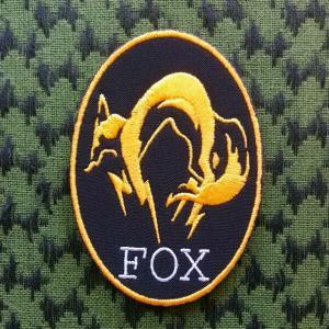 FOX 刺繍パッチ 金 ベルクロ ワッペン サバゲー ワッペン ベルクロ サバゲー拍卖
