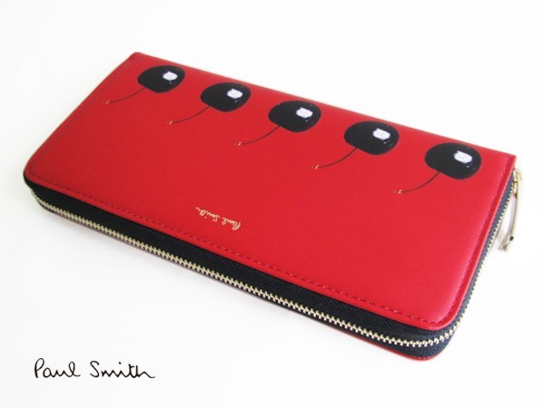 ★新品 ポールスミス 長財布 ラウンドジップ レッド チェリー ★237拍卖