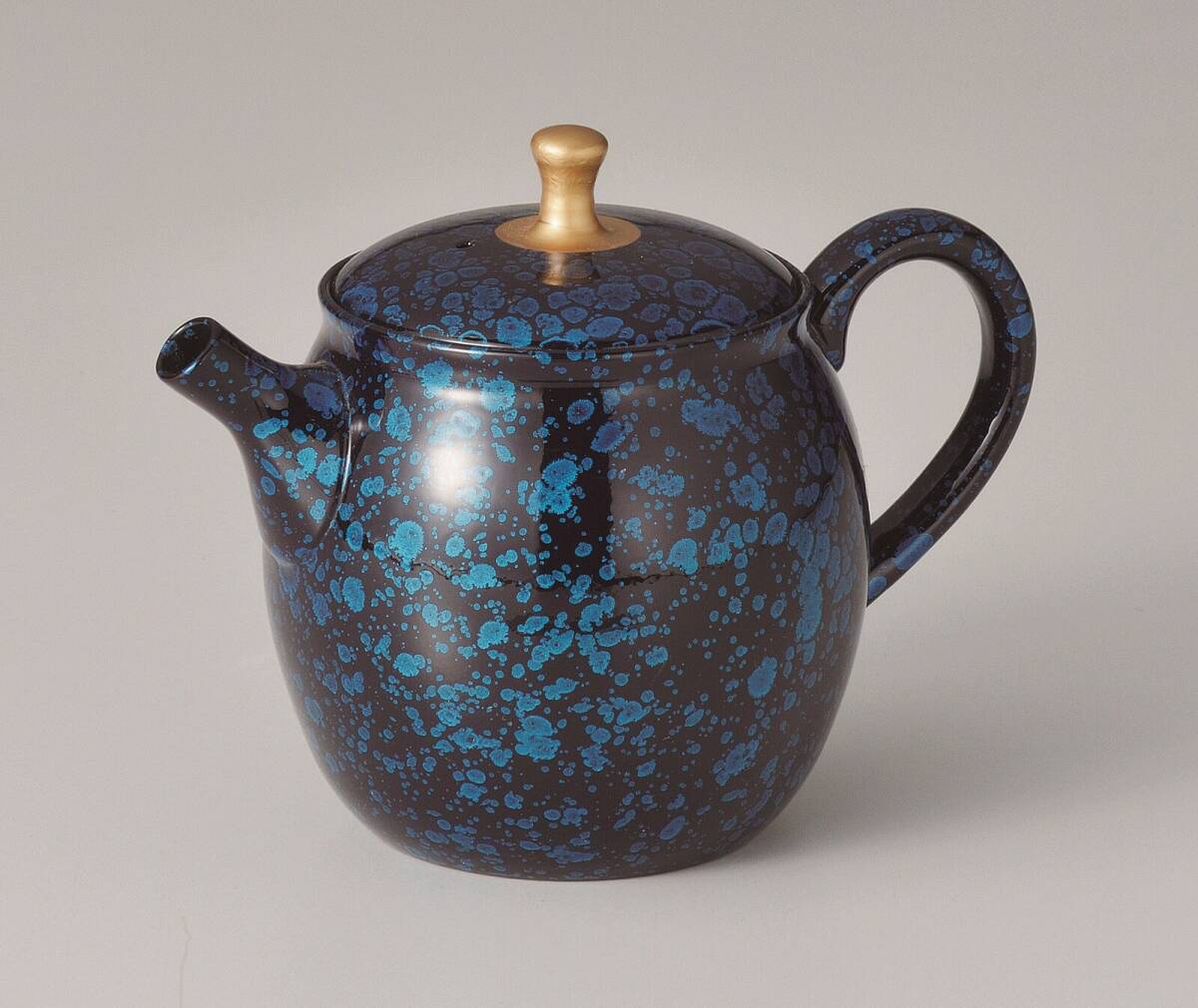 常滑焼! 昭龍 ☆ブルー天目ティーポット☆ Y18 新品 茶器 お茶 煎茶 深蒸し ほうじ茶 ポット ギフト拍卖