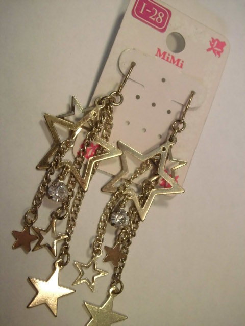 ★★★ピアスNo,266★I-28 フック スター&キュービック ゴールド★★★拍卖