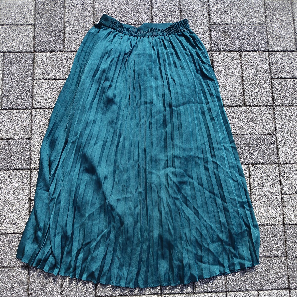 レディースMサイズプリーツスカート プリーツスカート 4/27 ウエストゴム ロングスカート拍卖