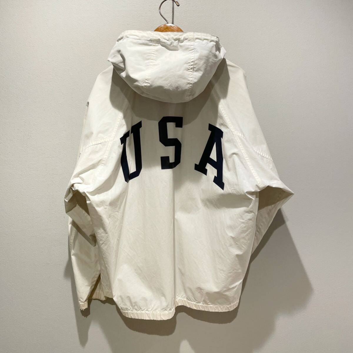 【送料無料】【レア】90s POLO SPORT ポロスポーツ USA 星条旗 フード ブルゾン ジャケット ジップ パーカー フーディ ヴィンテージ 古着拍卖