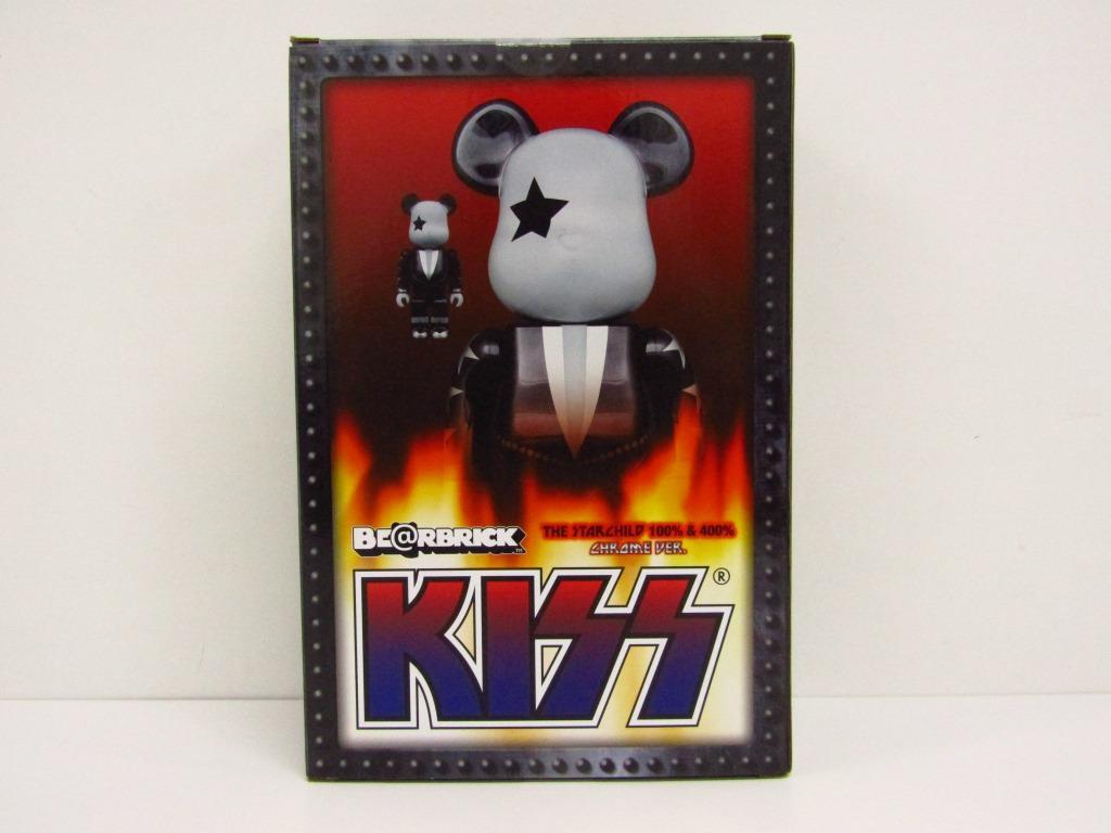 未開封品 BE@RBRICK ベアブリック KISS THE STARCHILD 100% & 400% CHROME Ver. フィギュア ◆ AC24893拍卖